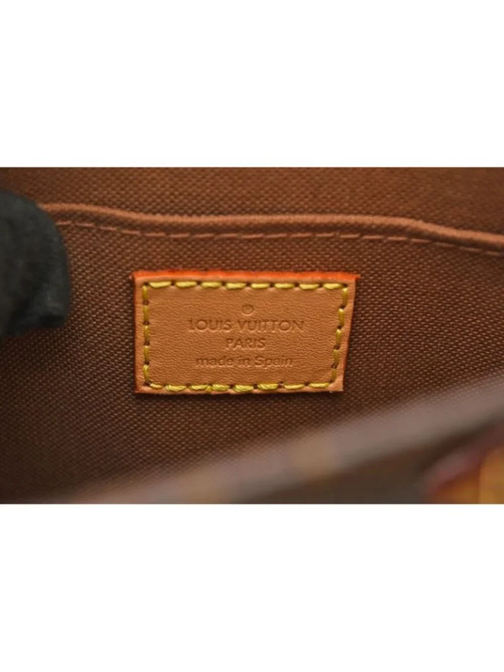 Louis Vuitton Monogram Petit Sac Plat 2-Way Shoulder Bag Brown
